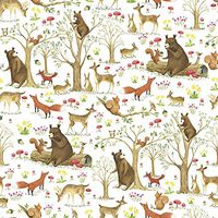Woodland Forest Animals Printed Tissue Paper for Gift Wrapping with Design, Decorative Tissue Paper - 24 Large Sheets, 20x30