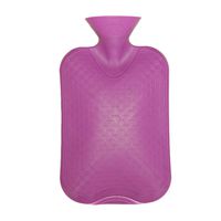 Vosarea 2L Hot Water Bottle Water Injection Hand Warmer Soothes Pains Water Bag Purple