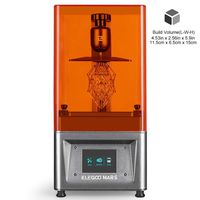 ELEGOO Mars UV Photocuring LCD 3D Printer with 3.5'' Smart Touch Color Screen Off-line Print 4.53in(L) x 2.56in(W) x 5.9in(H) Printing Size Silver Version