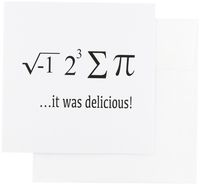 3dRose I ate sum pi it was delicious - Greeting Cards, 6 x 6 inches, set of 6 (gc_128179_1)