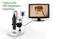 Mustcam 1080P Full HD Digital Microscope, HDMI Microscope, 10x-220x magnification, to Any Monitor/TV with HDMI-In, Photo Capture, Micro-SD Storage, PC supported