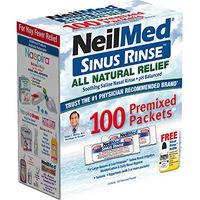 NeilMed Sinus Rinse All Natural Relief Premixed Refill Packets 100 Each (Pack of 4)