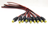 Owlguard 10PCS 10 inch(30cm) 2.1 x 5.5mm DC Power Male Plug Pigtail for CCTV Security Camera