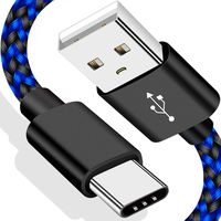 VOTY USB-C Type C Charging Cable 6.6 FT for Samsung Galaxy Note 9 8 S10 S9 S8 Plus,Pixel 2 XL,LG G7 G5 V35 V30 ThinQ,V30,Moto Z3 G6 X4,ZTE Blade Z Max X,Braided Fast Charger Cord for GoPro Hero 7 5 6