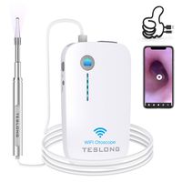 Teslong Otoscope, Wireless 3.9mm HD Ear Camera Digital Otoscope Ear Scope Camera with 6 LED Lights and Earwax Removal Tool for iPhone and Android Smartphone