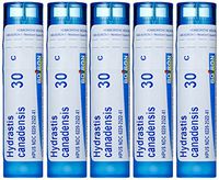 Boiron Hydratis Canadensis 30C, 5-Pack of of  80 Pellet Tubes, Homeopathic Medicine for Postnasal drip