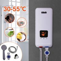 240V 5.5KW 3 Power Levels Instant Electric Hot Tankless Water Heater for Bathroom Kitchen
