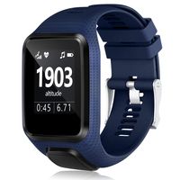 Humenn Band Compatible with Tomtom Runner 2/3 Series,Spark 3,Golfer 2,Adventurer - Silicone Replacement Runner Watchband Watch Strap for Women Men (3,Dark Blue)