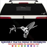 GottaLoveStickerz Tribal Art Hummingbird Nectar Removable Vinyl Decal Sticker for Laptop Tablet Helmet Windows Wall Decor Car Truck Motorcycle - Size (05 Inch / 13 cm Wide) - Color (Matte White)