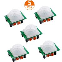 Organizer 5PCS HC-SR501 PIR Infrared IR Sensor Human Body Motion Module Pyroelectric for Arduino Raspberry Pi Microcontroller