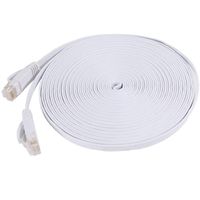 NCElec Flat STP Cat7 Ethernet Cable, Safe for In-wall and Outdoor Use (50Ft, White)