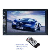 2 DIN 7 Inch HD Capacitive Multi-Touch LCD Screen Car Radio Stereo MP5 Player Support Bluetooth Hands Free 1080P Movie Player GPS Mirror Link from Rear View Camera (7010B)