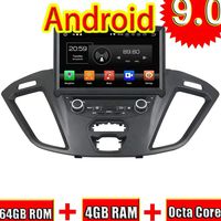 ROADYAKO 8Inch Android 9.0 for Ford Transit Custom 2014 2015 2016 2017 Octa Core Car Stereo Radio with GPS Navigation 3G WiFi Mirror Link RDS FM AM Bluetooth AUX Multimedia Audio Video