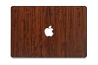 iCarbons Dark Wood Grain Vinyl Skin for MacBook Pro 17" (Silver Unibody 2009-2012) Full Combo