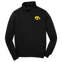 Iowa Hawkeyes Men's 1/4 Zip Pullover, X-Small, Black