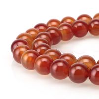 1 Strand Top Quality Natural Carnelian Agate Gemstone 6mm Round Loose Stone Beads (~ 58-62pcs) for Jewelry Craft Making GY22-6