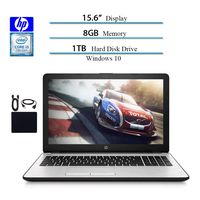 HP 15.6" HD 2019 Laptop Computer Notebook, Intel i3-7100U 2.40GHz, 8GB RAM, 1TB HDD, WiFi, Bluetooth, Windows 10 w/ Hesvap Accessories