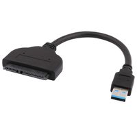 Yeeco SATA to USB Cable 3.0 to 2.5 Inch 7+15 Pin SATA Cable for SSD HDD Hard Drive External Converter Adapter Cable SATA Extension Cable for Laptop Notebook