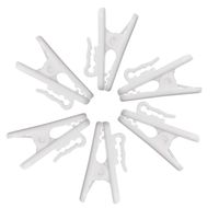 Mini Skater 1 Inch Length Small Earphone Wire Clip Headphone Mount Cable Clothing Clip Earbud Clip to Keep Earphone/Microphone Cord in Place for 1.5mm Wire Diameter Round Wire Earphone,6Pcs (White)