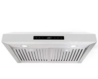 Cosmo UMC30 30-in Under-Cabinet Range Hood 760 CFM Ductless Convertible Duct, Kitchen Stove Vent, LED Light, 3 Speed Exhaust, Fan Timer, Permanent Filter, (Stainless Steel)