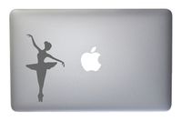 Dancing Ballerina Vinyl Decal for MacBook, Laptop or Other Device 5 Inch (Grey)