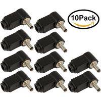 ATIMOSOS 10Pcs DC Power Jack Plug 3.51.35MM Shape Right Angle Adapter