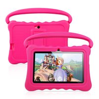 7 inch Kids Tablet PC Android 8.1 OS Learning and Entertaining Tablets for Kids 1GB RAM 16 GB Quad-Core 1.3Hz WiFi Tablet with Soft Shock&Kid-Proof Case (Pink)