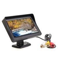 Bainna 4.3" Monitor for Car Camera Color TFT LCD Display Screen with 2 Video Input for Rear View Camera