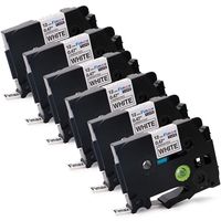 Fimax Compatible Label Tape Replacement for Brother TZe-231 TZe231 TZ-231 12mm 0.47 for P-Touch Cube PTD210 PTH110 PTD600 PT-400AD Label Makers (Black on White, 6-Pack)