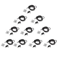 I3C Laptop Cable Lock Hardware Security Cable Lock Anti Theft Combination Lock for iPad Tablet Laptop MacBook Dell HP Lenovo Kindle Surface Samsung Android and All other Notebooks and Tablets（10 pack）
