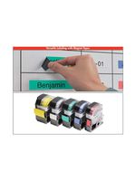 Cartridge Label, 3/8 in. W, Blk on White