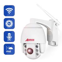 PTZ WiFi Security Camera Outdoor,1080P Home Surveillance Camera Wireless,ANRAN Pan Tilt 4X Optical Zoom Dome Camera with 32GB SD Card, Night Vision,Two Way Audio,Motion Detection, Support 2.4Ghz WiFi