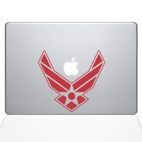 The Decal Guru Air Force MacBook Decal Vinyl Sticker - 15" MacBook Pro (2016 & Newer) - Red (1333-MAC-15X-DR)