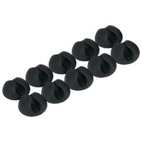 ROK Hardware Multipurpose Silicone Cable Clip Grip Wire Cord Type USB Desk Wall Desktop Organizer Charger Holder (10 Pack, Black)