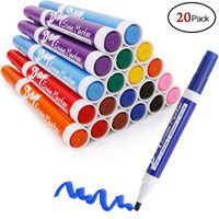 Volcanics Dry Erase Markers Low Odor Chisel Tip Whiteboard Markers Pack of 20,10 Colors