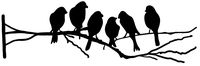 hBARSCI Crows Vinyl Decal - 5 Inches - for Cars, Trucks, Windows, Laptops, Tablets, Outdoor-Grade 2.5mil Thick Vinyl - Black