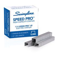 Swingline Staples, Heavy Duty, 3/8" Length, 25-45 Sheet Capacity, 210/Strip, 5000/Box, 1 Pack, Speed Pro (35465)