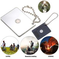 1PC Outdoor Camping Signal Mirror Survival Lightweight Portable Reflector Expedition Mirror Rescue Signaling Camping Hiking Gear Emergency Reflective Mirror with Landyard Survival Tools