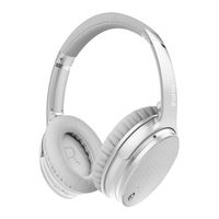 Active Noise Cancelling Headphones, Ifecco Stereo Bluetooth Headphones with Mic HiFi Over-Ear Headsets Support Volume Control 3.5mm Jack and Bluetooth Devices (Upgrade Silver)