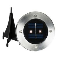 CieKen 2 LED Solar Powered Ground Light Waterproof Outdoor Path Spot Lamp Yard Garden Lawn Landscape Decor (1, Green Light)