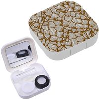 Portable Contact Lens Case Box Travel Kit Mirror + Bottle + Tweezers Container Holder [ Fruits ]