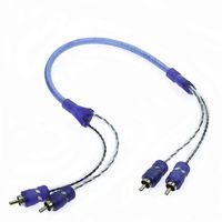 VooDoo Car Audio RCA Interconnect Blue 100% OFC Copper (1.6 FT)