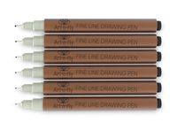Fine Tip Inking Sepia Pens For Drawing Archival Ink Pen Multiliner Fineliner Brown Sketching Pens for Illustration Manga Writing