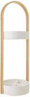 Umbra Hub Umbrella Stand, Space-Saving Umbrella Stand, Great for the Front Door/ Entryway, White Natural