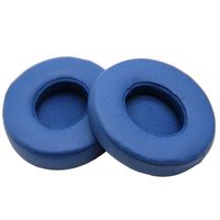 JahyShow Replacement Ear Pad / Ear Cushion / Ear Cups / Ear Cover / Earpads Repair Parts for Beats by Dr. Dre Solo2, Solo 2.0 On-Ear Headphones Cable Clip (Wired, Blue)