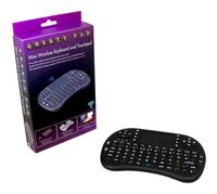 Qwerty Pad QK-90015 Mini Wireless Keyboard and Touchpad; 2.4 GHz Wireless Technology with 10m Range; Perfect for Emails, Messaging and Playing Games, Rechargeable Li-ion battery