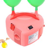 Party Zealot Electric Balloon Air Pump Inflator Dual Nozzle Blower with 100 Balloon Ties Portable Fast Easy Balloon Filler Pink