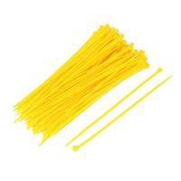 uxcell 3mm X 150mm Self Locking Cable Wrap Zip Tie Straps Yellow 100 Pcs