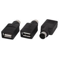uxcell a15050700ux0022 PS/2 to USB Female Adapter Connector for Keyboard Mouse (Pack of 3)