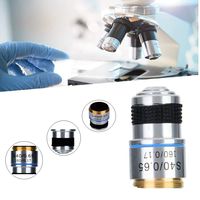 40X 185 Objectives Lens,20mm RMS 160/0.17 Achromatic Biological Objective Lens,Jeweler Loupe Lens Digital Aluminum Alloy Microscope Magnifier Objective Lens